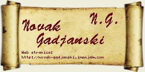 Novak Gađanski vizit kartica